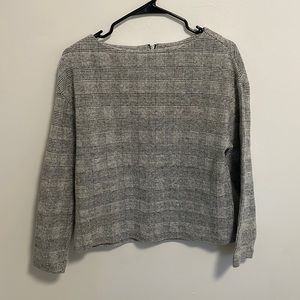 h&m checkered b&w long sleeve